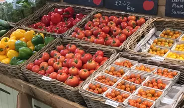 vegetable shop display